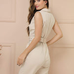 Macacão Feminino de Alfaiataria com Cinto