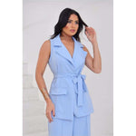 Conjunto Feminino de Alfaiataria com Colete e Cinto